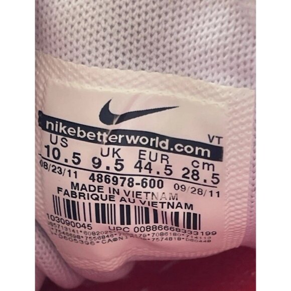 Nike Air Max+ Action Red Men’s Size 10.5 486978-600 Red White 2011 RARE - Picture 6 of 16